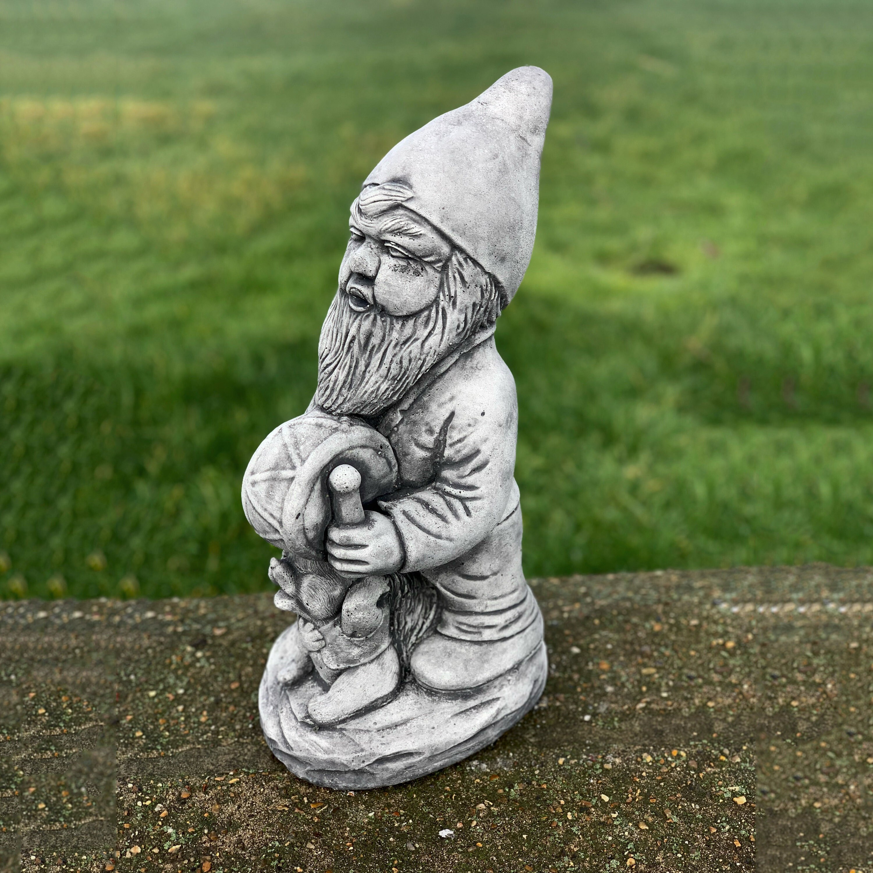 Resin Fishing Gnome Dwarf Garden Lawn Statue Ornament Outdoor Yard Decor  5.5inch