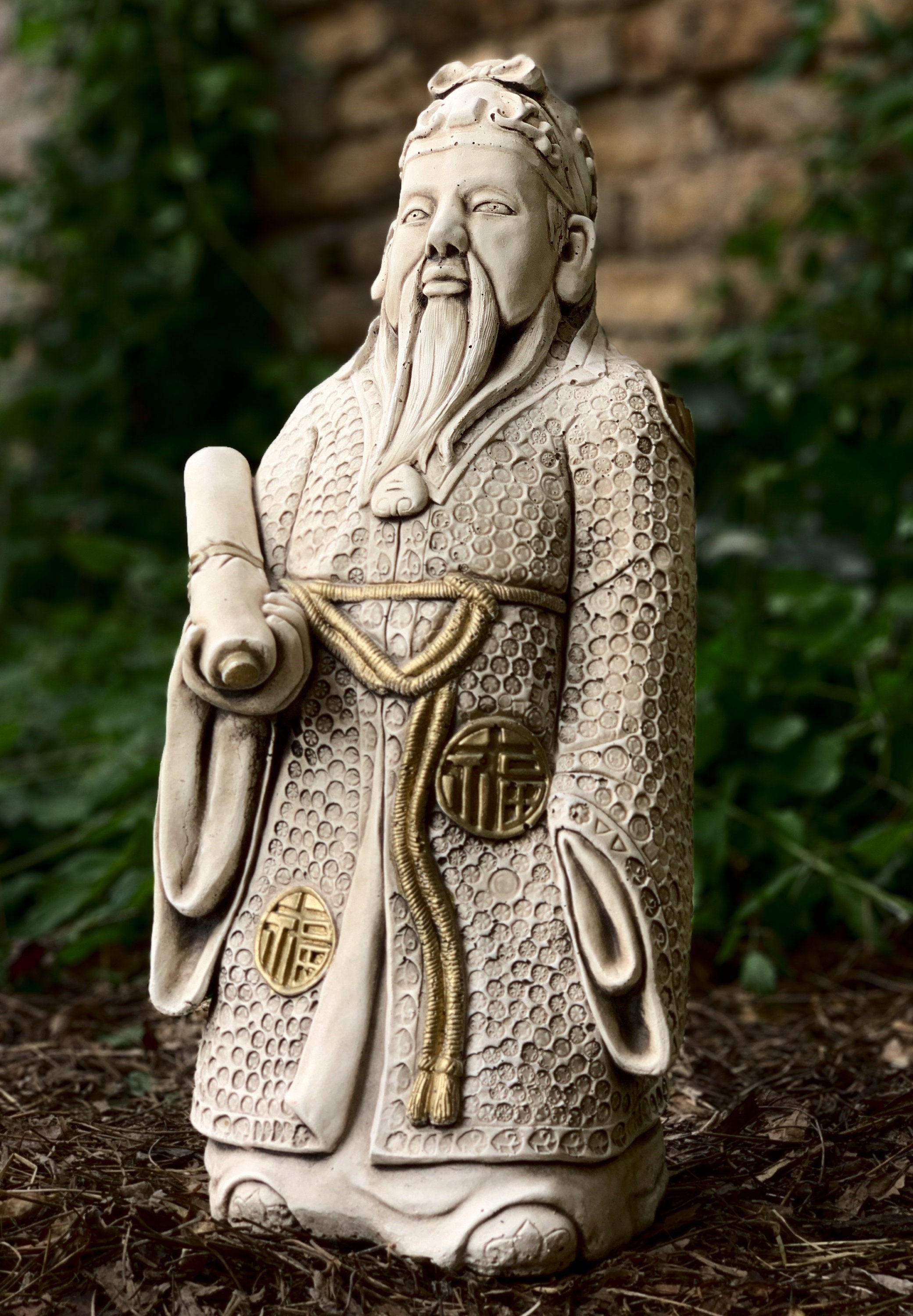 Wise Man Statue Chinese Man Sculpture Vintage Confucius Etsy UK