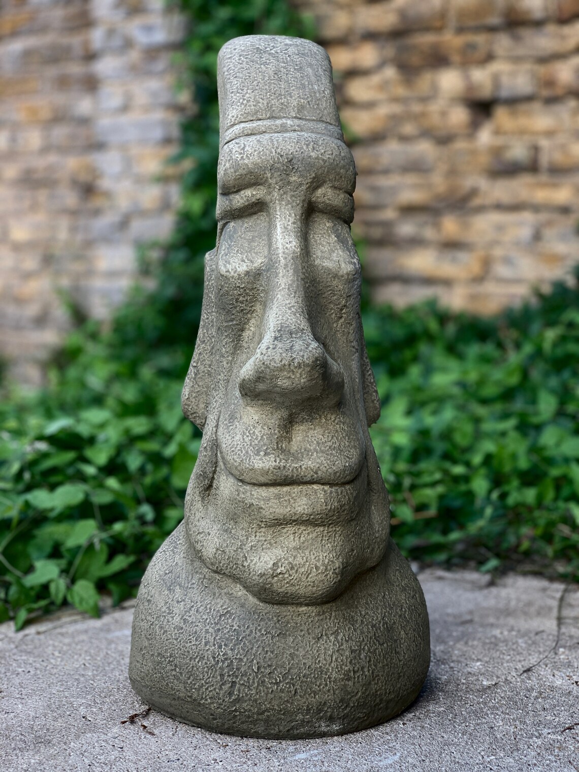 Large Garden Moai Head Cement Easter Island Head Statue Concrete Moai