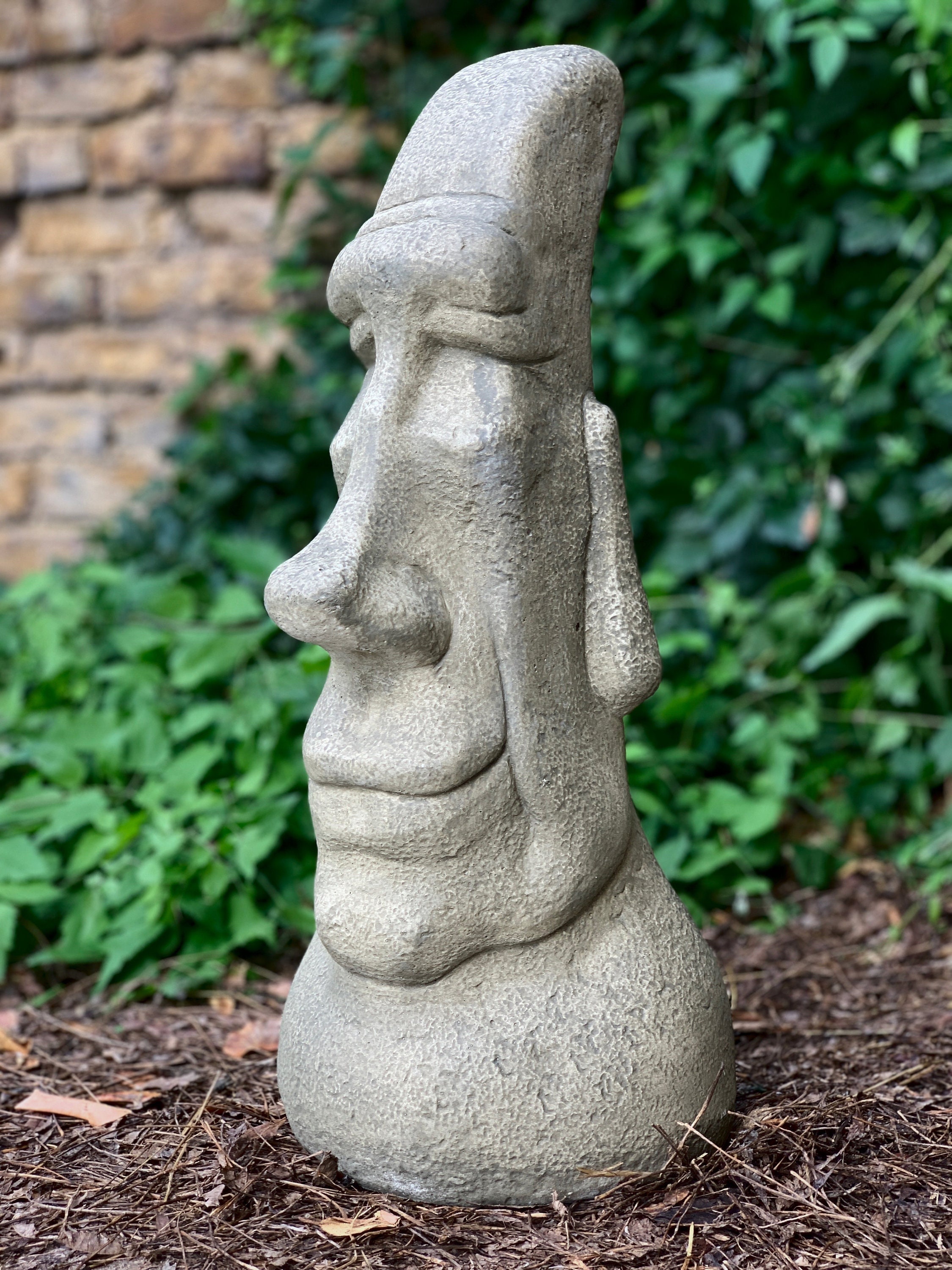 Easter Isle Zen Easter Island Stone Statue Head. Underground 