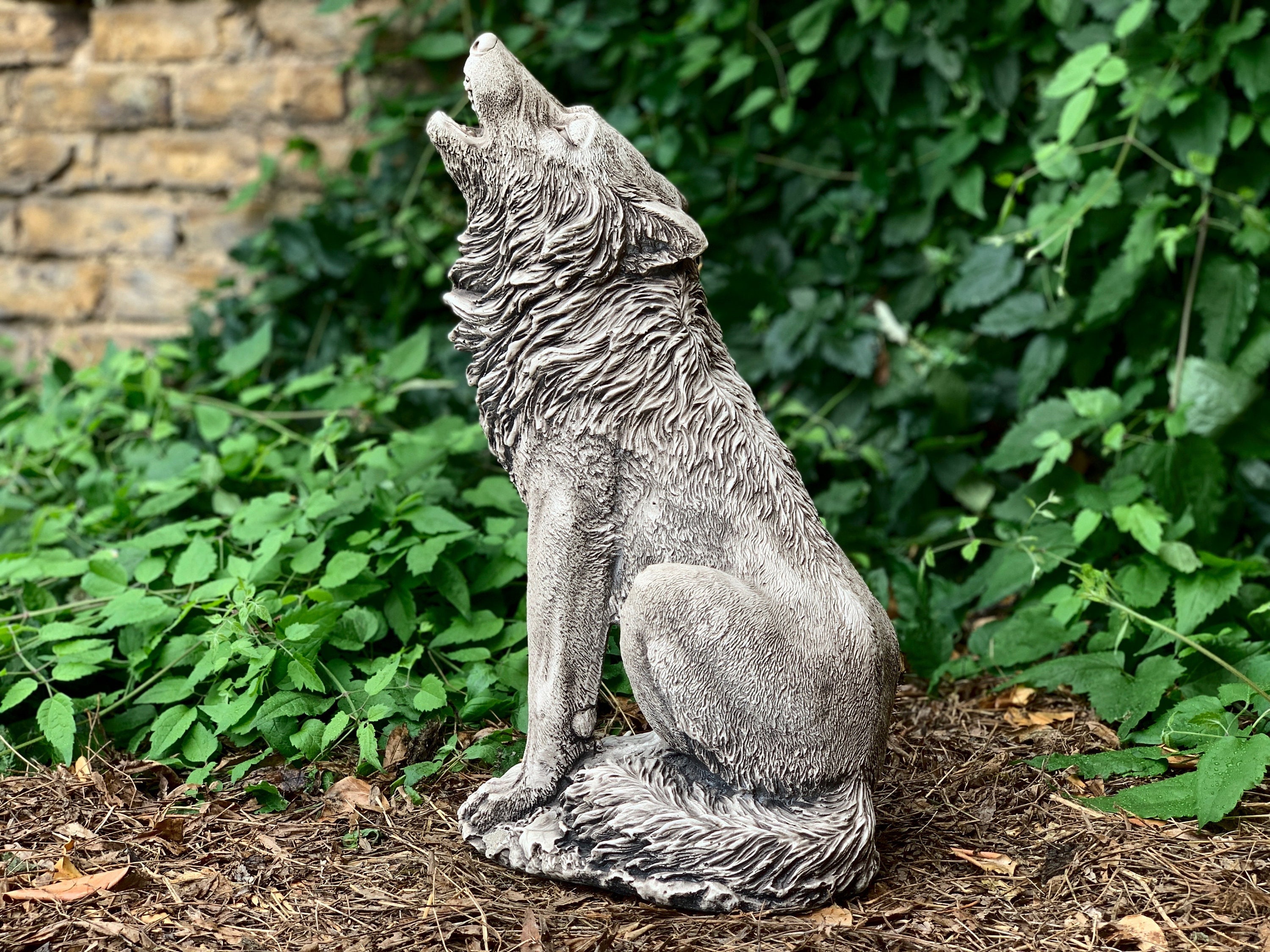 Stone Massive Wolf Statue Concrete Wolf Sculpture Handmade - Etsy UK