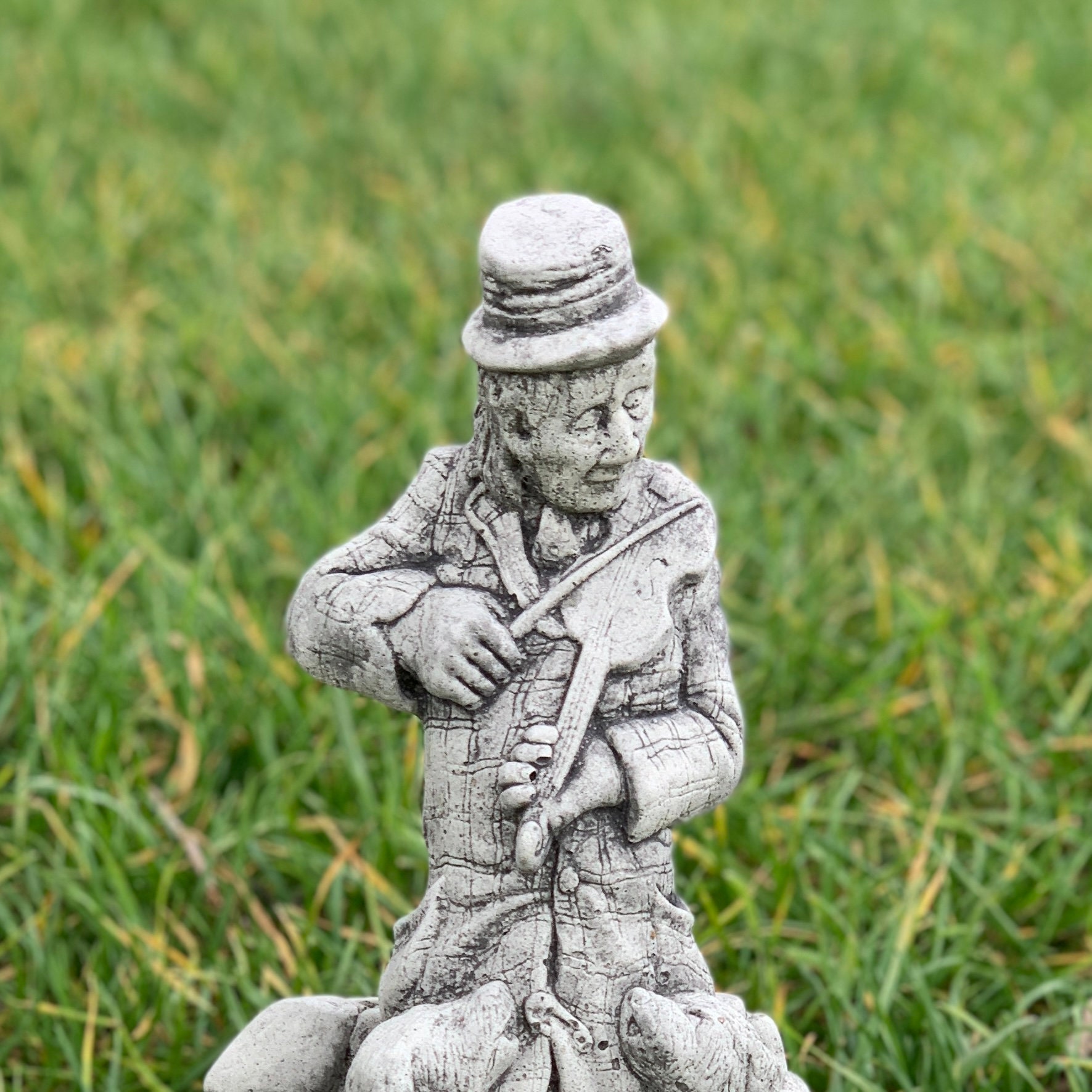 Street Violinist Figurine Concrete Musician Statue Home and Etsy