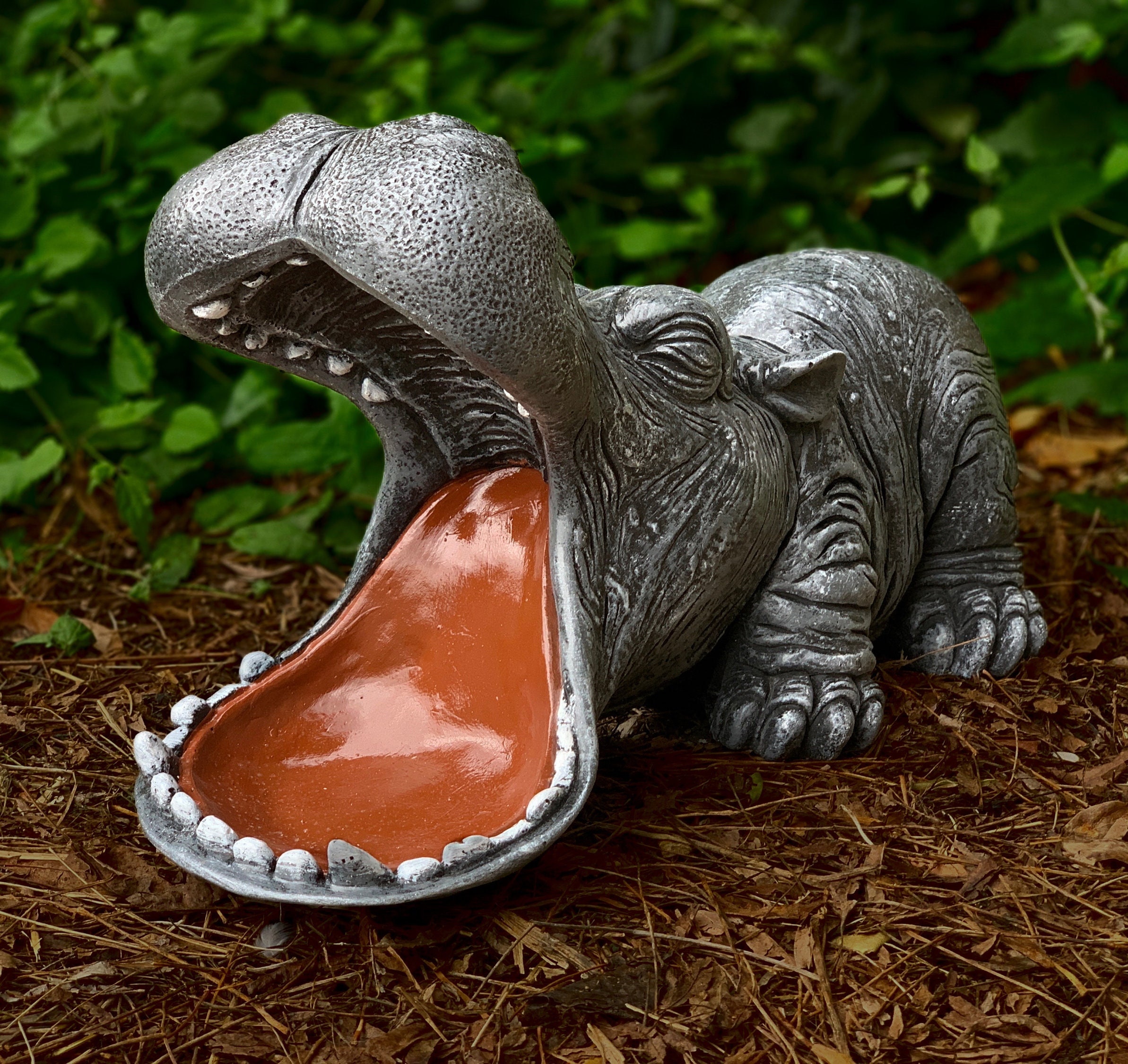 Big Hippo Planter Garden Hippo Planter Pot Stone Hippo Etsy