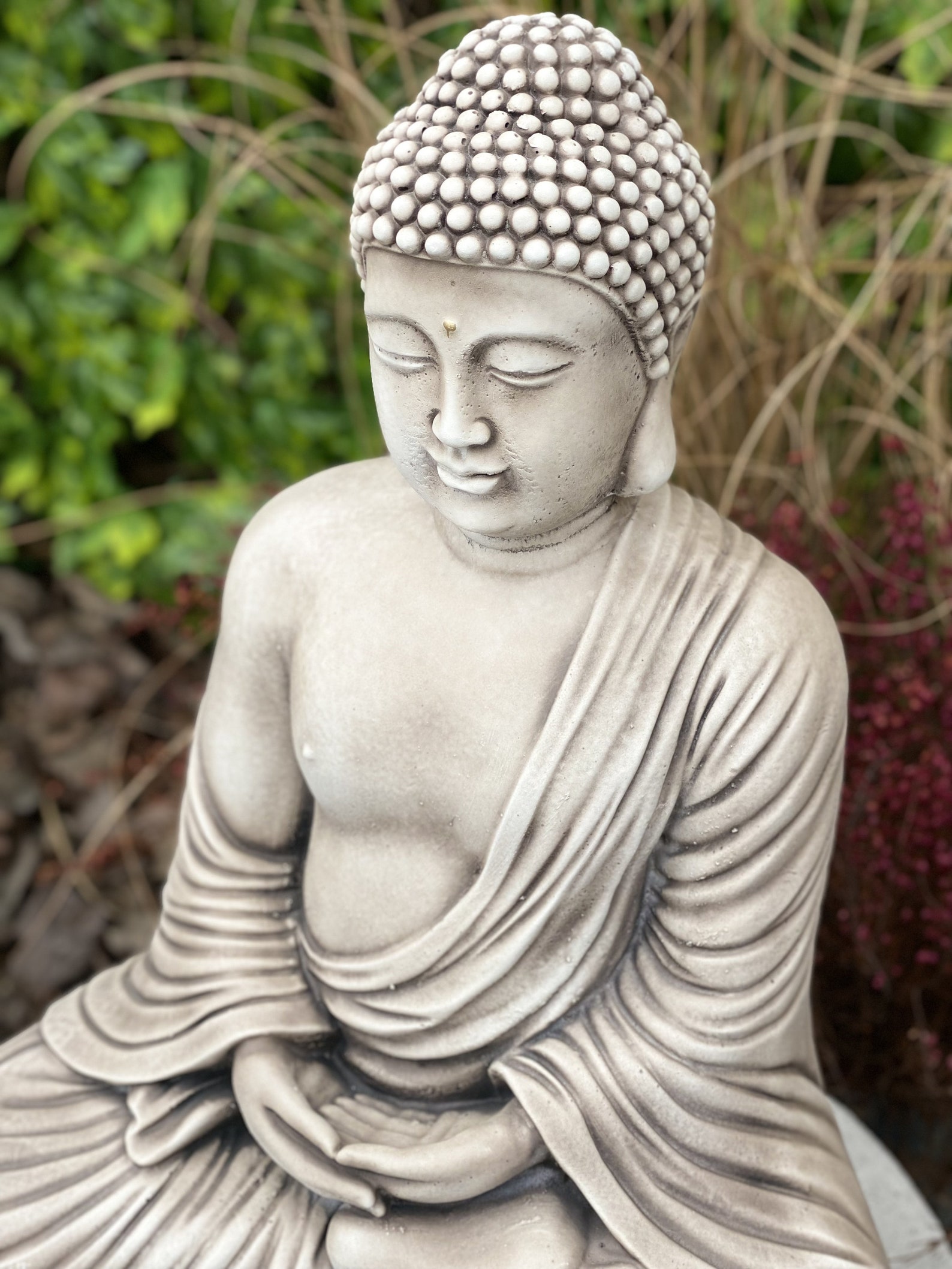 Stone Buddha Statue Large Garden Buddha Cement Buddha Sculpture