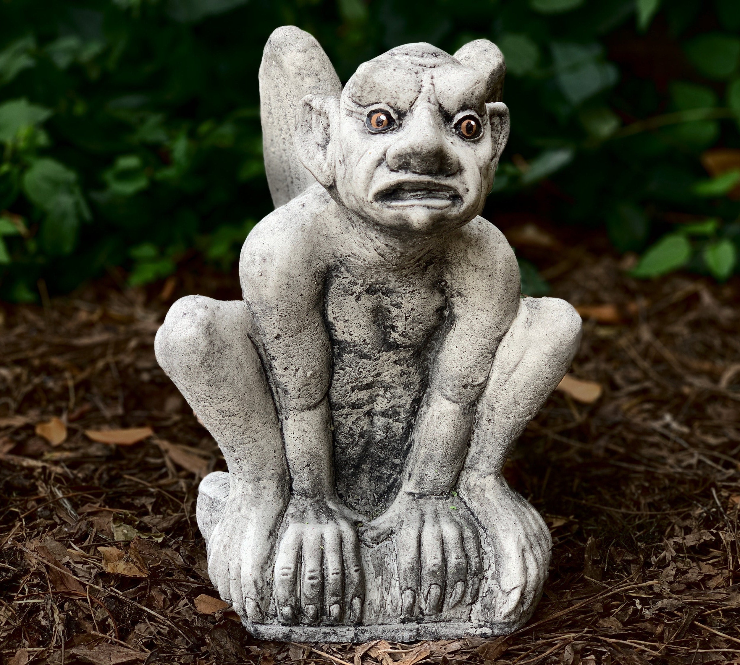 Sitting Gargoyle Statue Guardian Gargoyle Figure Stone Massive Etsy