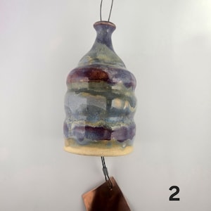 Handmade Striped Ceramic Windchime