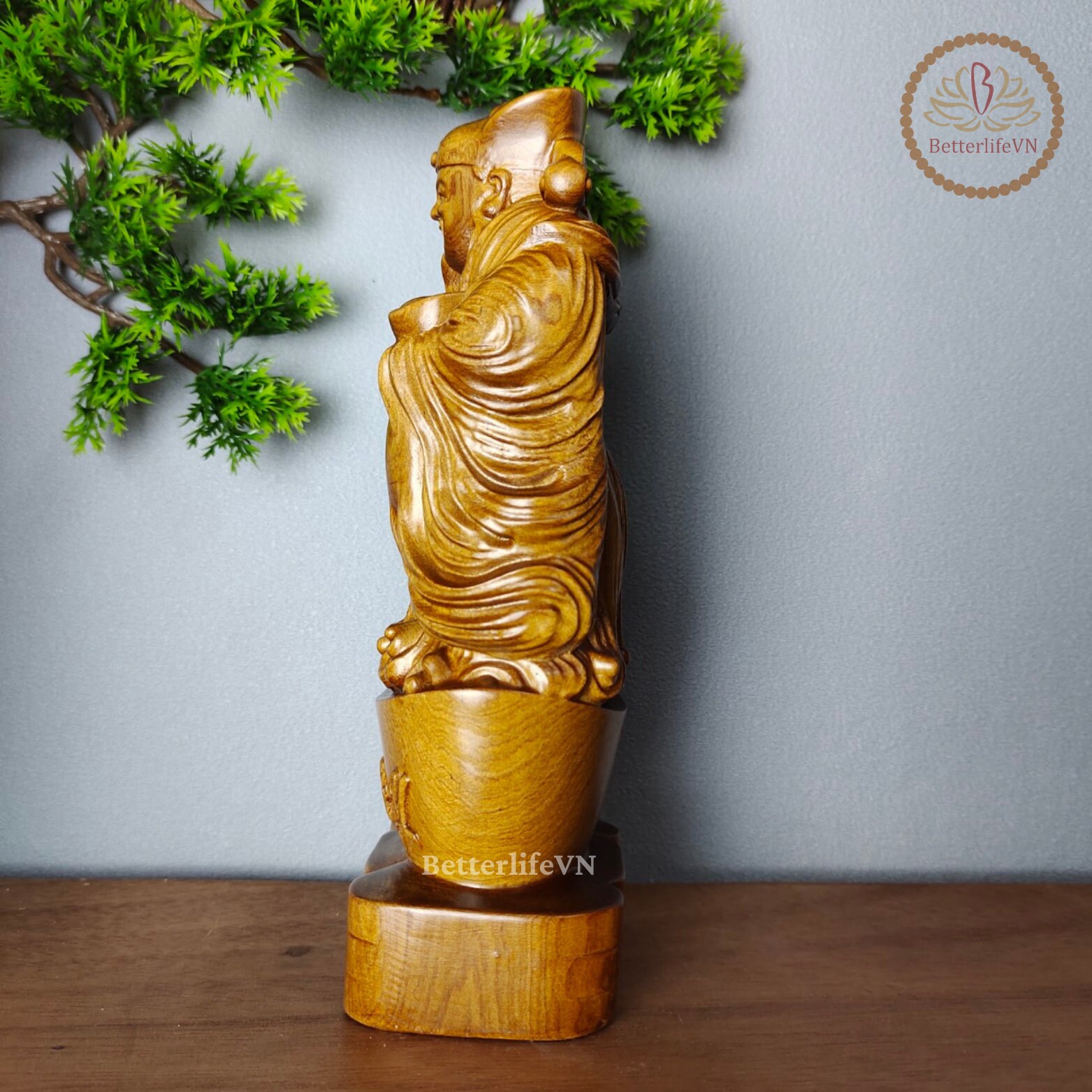 ふ*き様 木製仏像 木製の富貴神像（高さ7.8インチ） - Etsy 日本