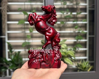 Wooden Horse statue, Sculpture of Horse, Animal Lover, Handicraft, Home decor, Carved Statue, Horse Gift