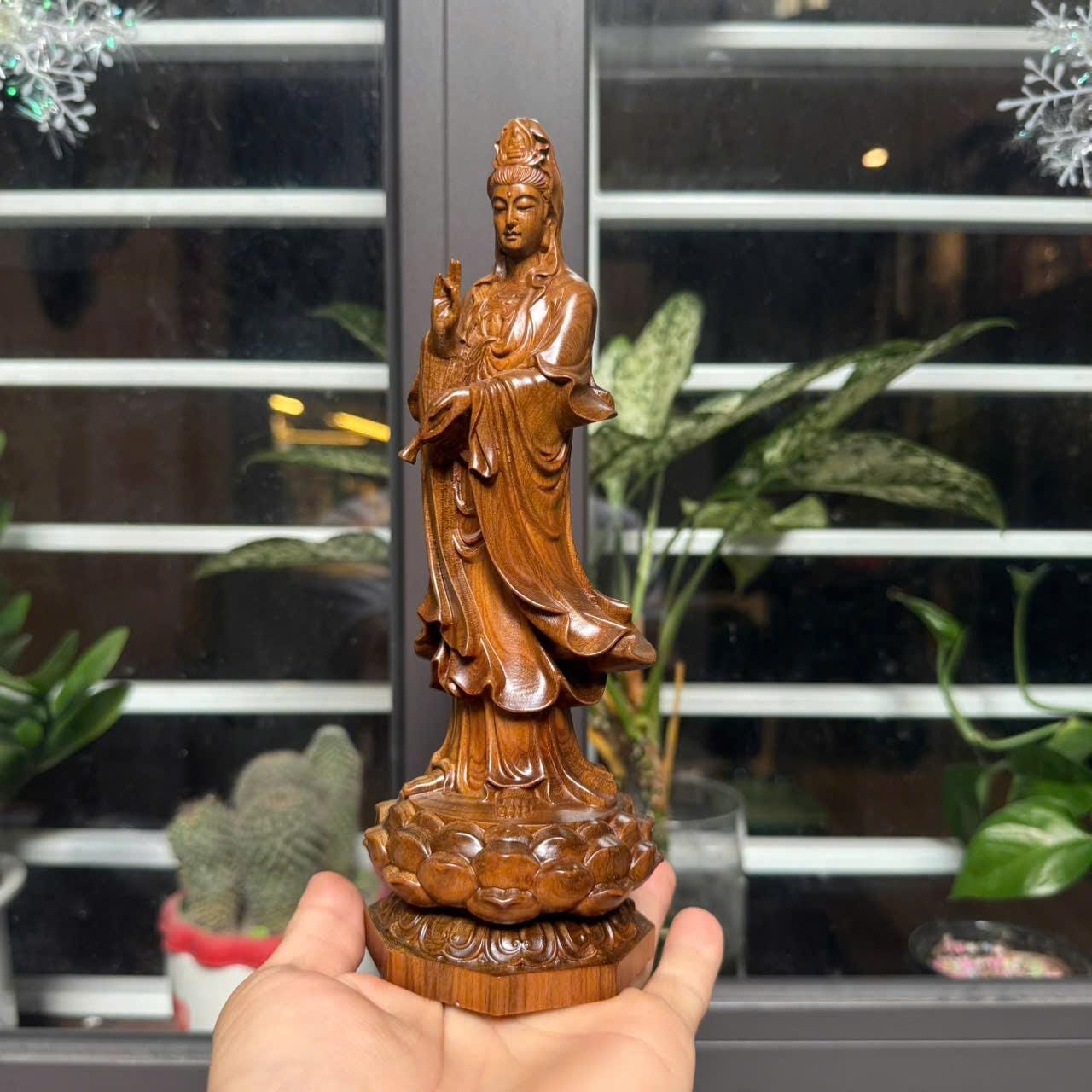 木製観音仏像（高さ7.8インチ） - Etsy 日本