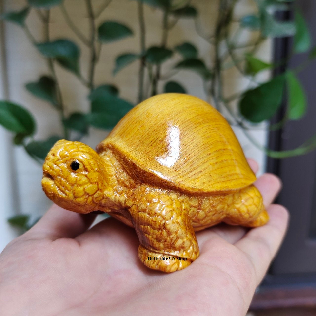 木製の亀の像、幸運の動物の室内装飾 - Etsy 日本