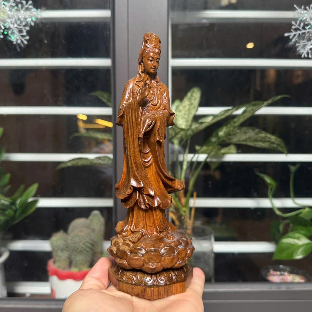木製観音仏像（高さ7.8インチ） - Etsy 日本