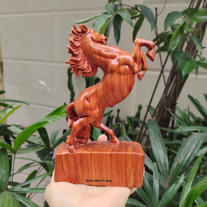 Wooden Horse Statue Sculpture of Horse Animal Lover Etsy