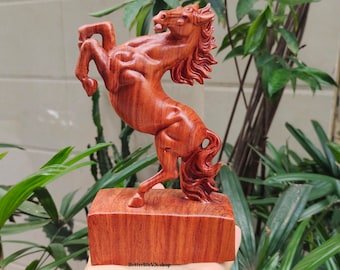 Wooden Horse statue, Sculpture of Horse, Animal Lover, Handicraft, Home decor, Carved Statue, Horse Gift