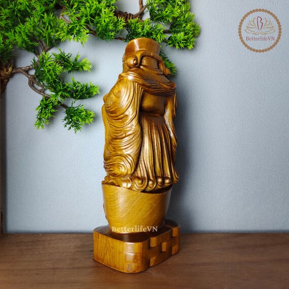 木製の富貴神像（高さ7.8インチ） - Etsy 日本