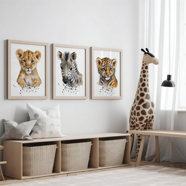 Jungle Animal Nursery Prints - Nursery Decor - Children’s Room Prints - Playroom Prints - Mix & Match Prints ~ The Mum Edit Designs