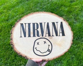 Hand Wood Burned Nirvana Wall Decor