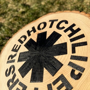 Red Hot Chili Peppers Wood Burned Wall Decor image 3