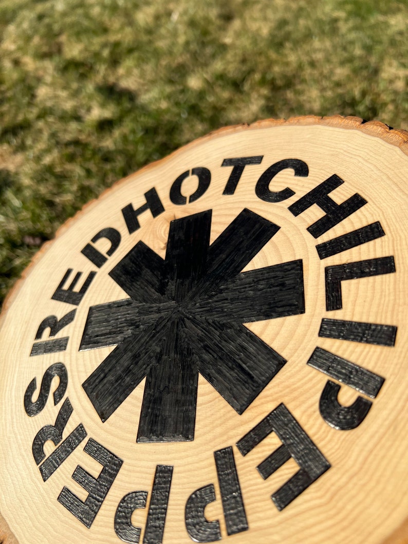 Red Hot Chili Peppers Wood Burned Wall Decor image 3