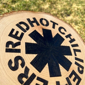 Red Hot Chili Peppers Wood Burned Wall Decor image 4