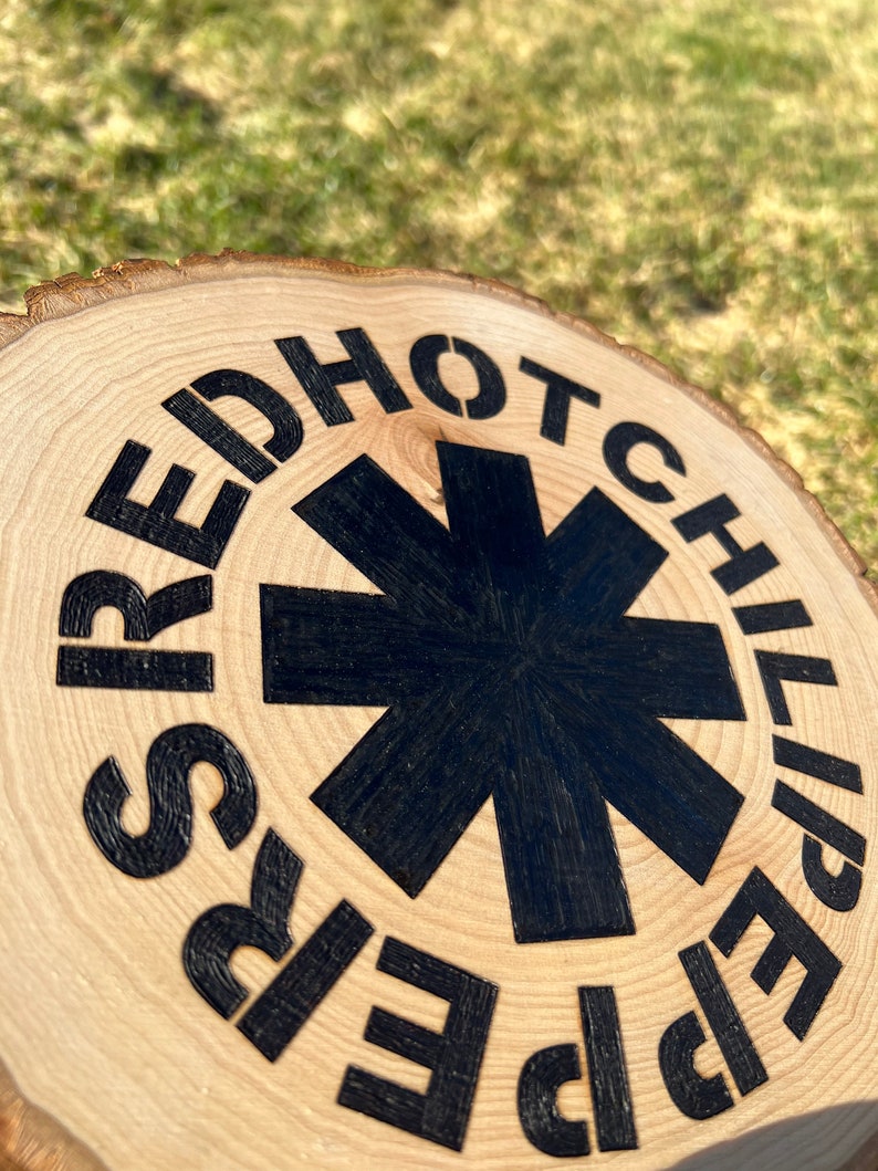 Red Hot Chili Peppers Wood Burned Wall Decor image 4