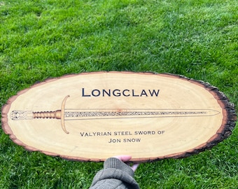 Hand burned Longclaw decor