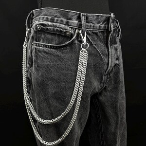 Cadena de cinturón/billetera vanguardista: cadena persa completa con trabajo de metal de cota de malla