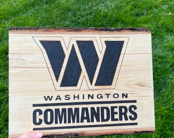 Washington Commanders Hand Wood Burned Wall Decor