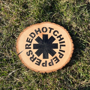 Red Hot Chili Peppers Wood Burned Wall Decor image 2