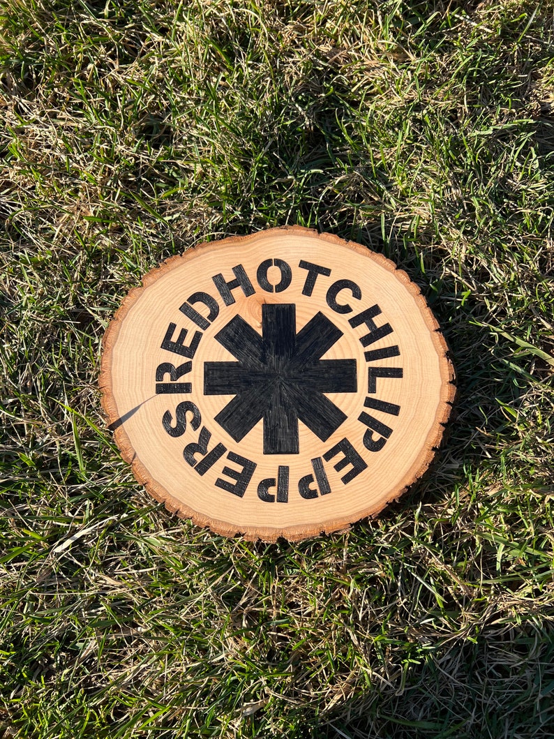 Red Hot Chili Peppers Wood Burned Wall Decor image 2