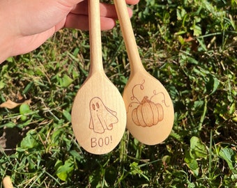 Fall Hand Wood Burned Cooking Spoons