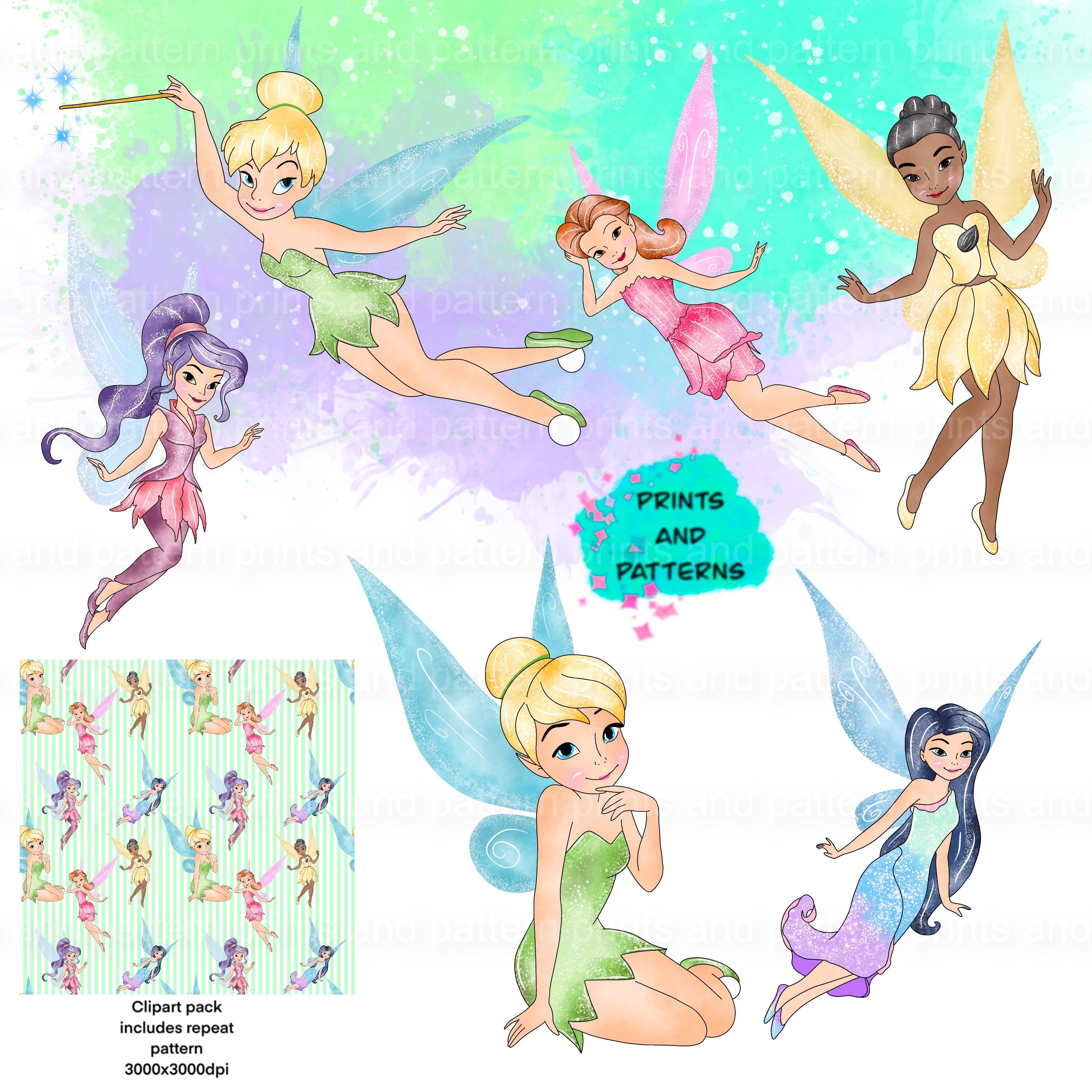 Tink and Friends Magic Fairy Tinkerbell Clipart (Download Now) Etsy