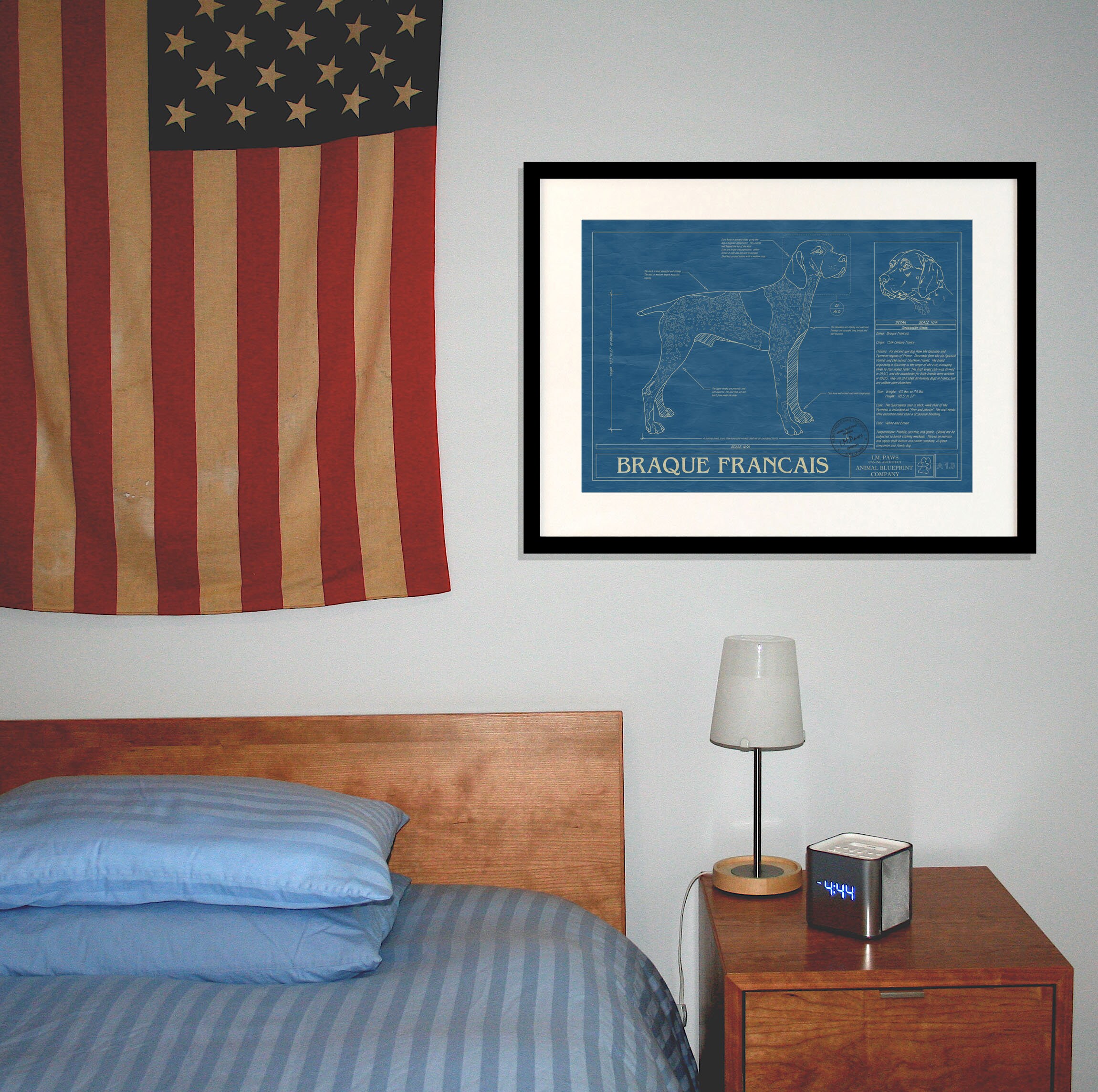 RHODESIAN RIDGEBACK Blueprint, Dog Art, Mid-century Art, Dog Lover Gift ...