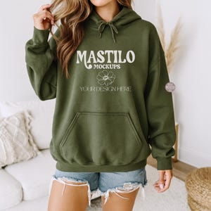 Gildan 18500 Hoodie Mockup Bundle, G185 Hooded Sweatshirt Mock-up Bundle, Hoodie Mockups, Trendy Boho Mockups, Minimal Aesthetic, Set of 12 image 6