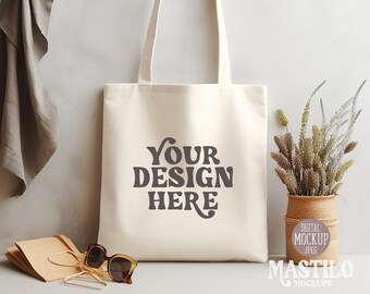 Maqueta de bolsa de mano, maqueta de bolsa de lona de algodón, maqueta de bolsa de lona, maquetas de bolsas de compras, impresión bajo demanda, maqueta SVG, maqueta de bolsa de sublimación