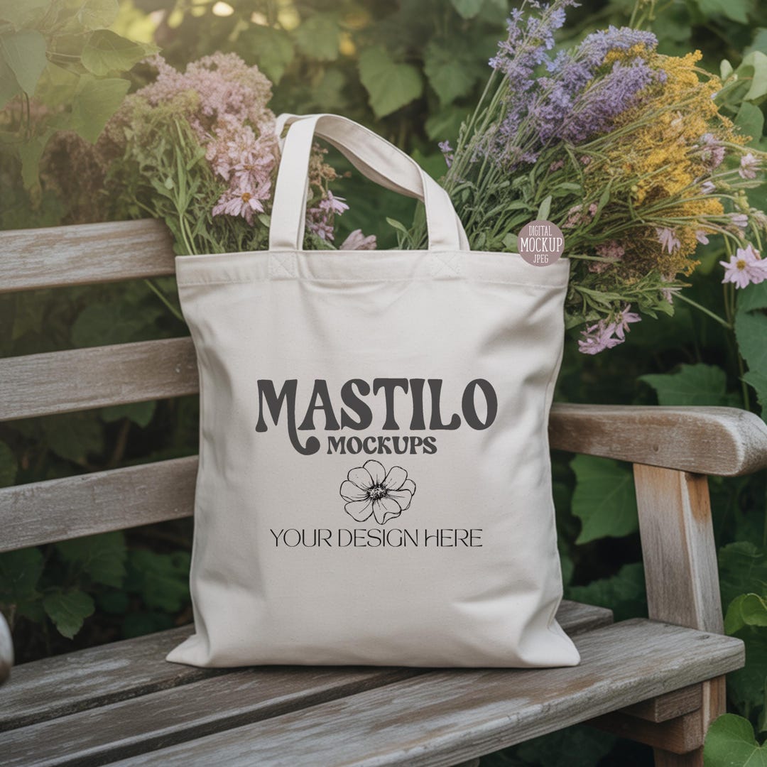 Outdoors Lifestyle Tote Bag Mockup, Natural High Quality Lifestyle ...