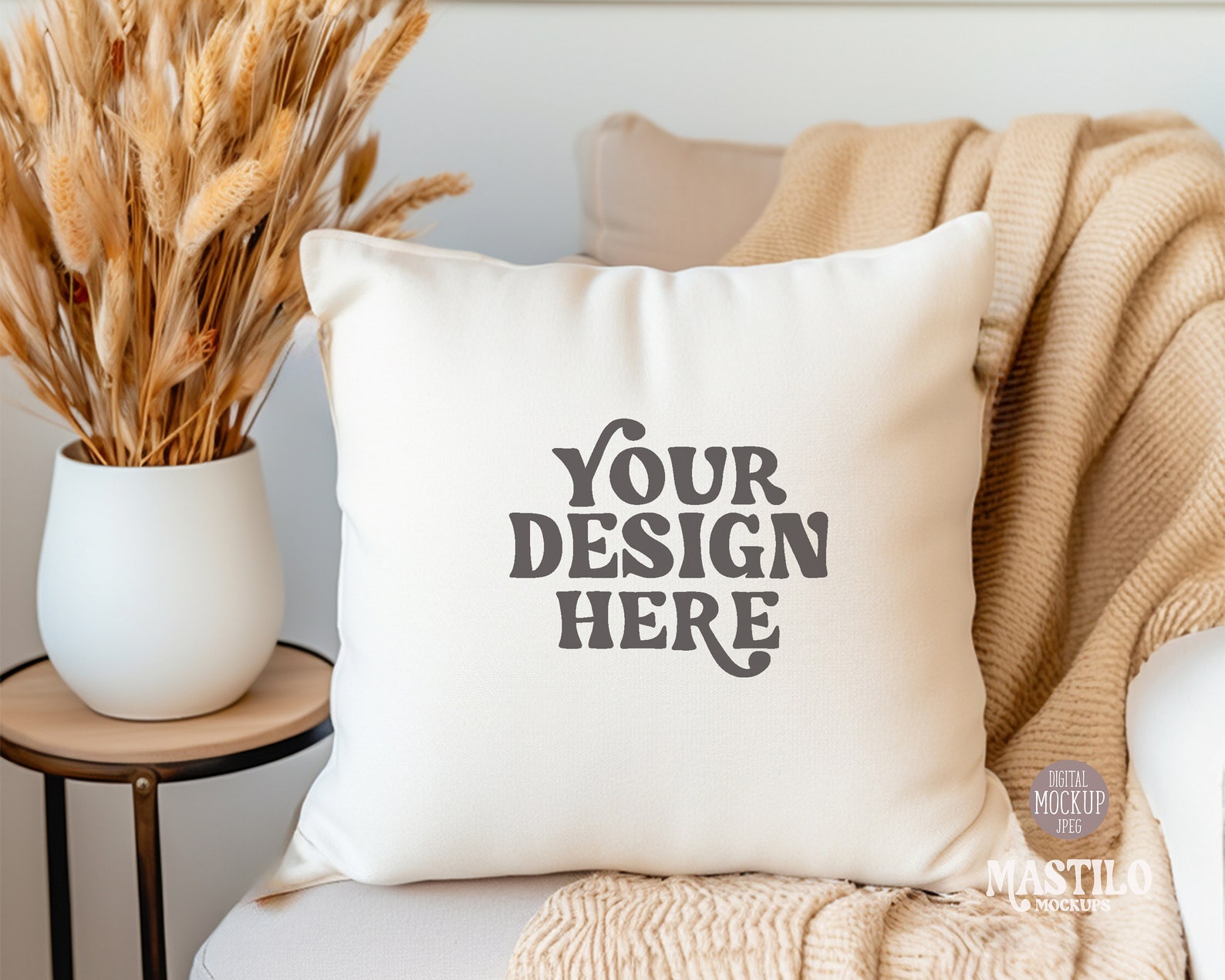 Pillow Mockup, Styled Pillow Mockup, Throw Pillow Mockup, Simple Pillow