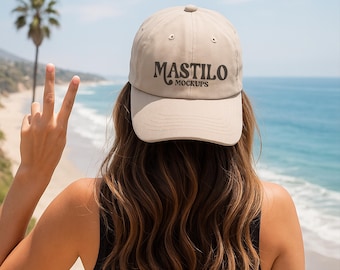Stone Hat Mockup, Stone Dad Hat Mockup, Baseball Stone Female Mockup, Dad Cap Mockup, Female Hat Mockup, Trendy Hat Mockup, Yupoong 6245CM