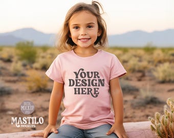 Bella Canvas Toddler Tee Mockup, Bella Canvas 3001T Mockup Pink, kids T Shirt Mockup, Pink T-shirt Mockup, Toddler Tee Mockup, SVG Shop