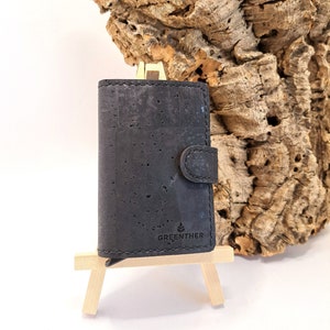 Portafoglio in sughero, portafoglio RFID personalizzato, nome con incisione personalizzata, iniziali, messaggio, regalo vegano per lui e per lei