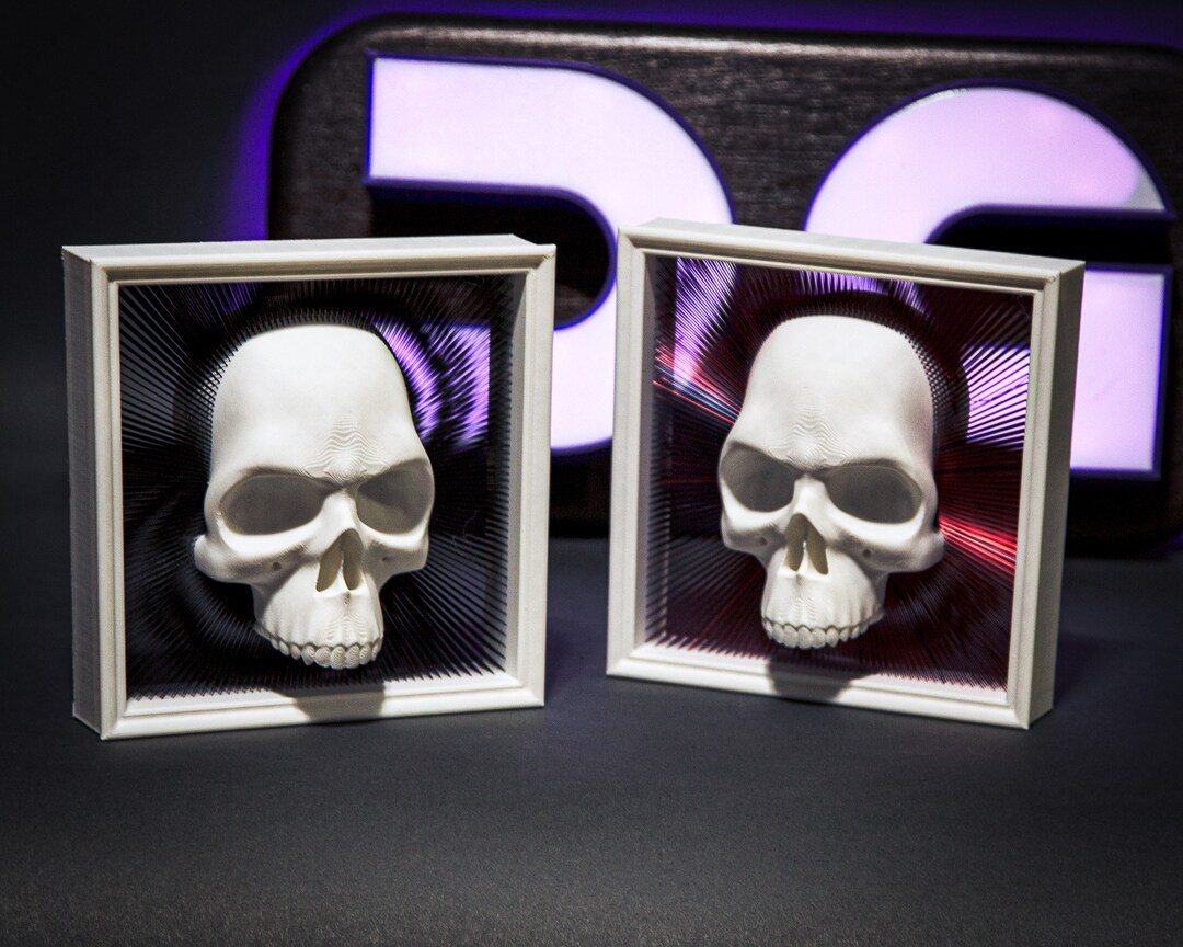 Skull String Shadowbox 3D Printed Etsy