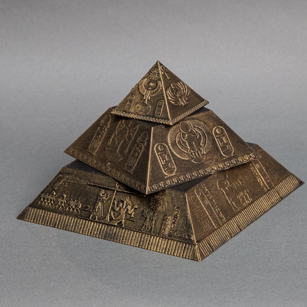 Pyramid Puzzle with Hidden Compartment