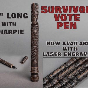 Survivor Vote Pen, with Sharpie, Laser Engraving Available