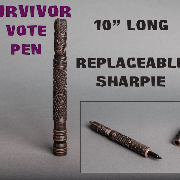 Survivor Vote Pen, 3D Printed, with Sharpie