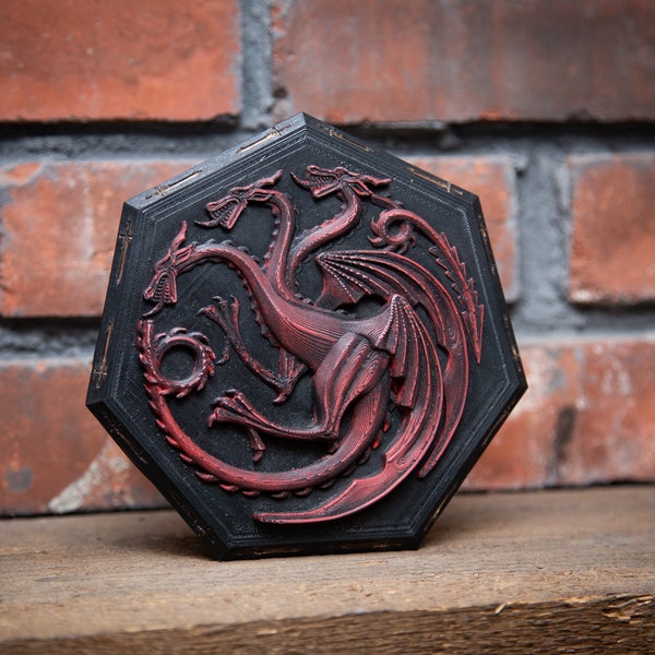 Pendentif Targaryen Double Plaque – Acier Inoxydable, House Of Dragon
