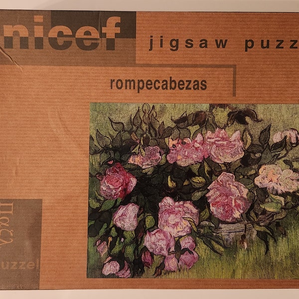 Brand New Rare UNICEF Puzzle Vase Peonies Flowers SEALED 1000 pieces