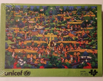 Seltenes UNICEF Puzzle The Life of Balinese Society von Ketut Soki 1000 Teile VERSIEGELT