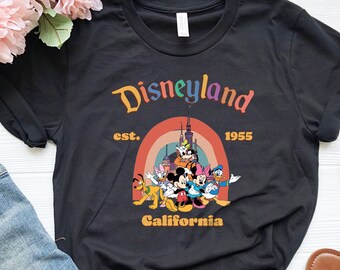 Vintage Disneyland Est 1955 California Comfort Shirt, Disneyland 1955 Shirt, Mickey And Friends, Vintage Disneyland Shirt, Disney's Gift