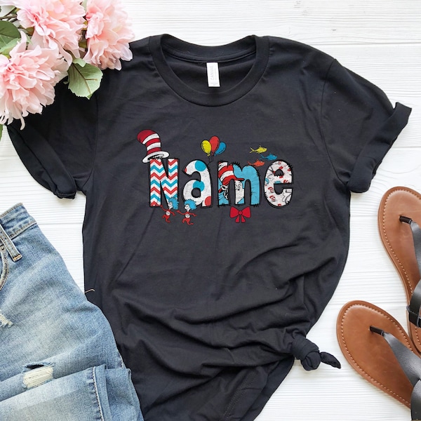 Custom Name Shirt - Read Across America Day -  Kids Reading Shirt - Colorful Shirt