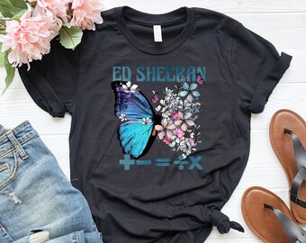 Camisa personalizada del Tour de Matemáticas, camisetas del Tour Butterfly Equals, Camisa del Tour Mundial de Matemáticas, Camiseta personalizada, Tour 2024, Ed Sheeran