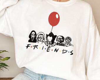 Halloween Sweatshirt, Horror Movie Shirt, Horror Movie Characters T-shirt, Horror Movie Gift, Horror Fan Gift ,Horror Movie Tee, Halloween T